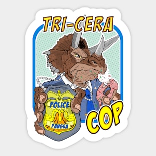 tri-cera-cop Sticker